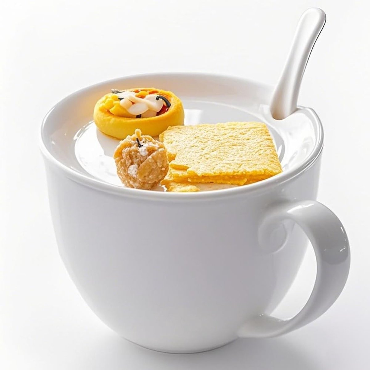 Ontbijtmok van Bone China met Deksel en Lepelhouder - Perfect voor Koffie, Thee en Ontbijt