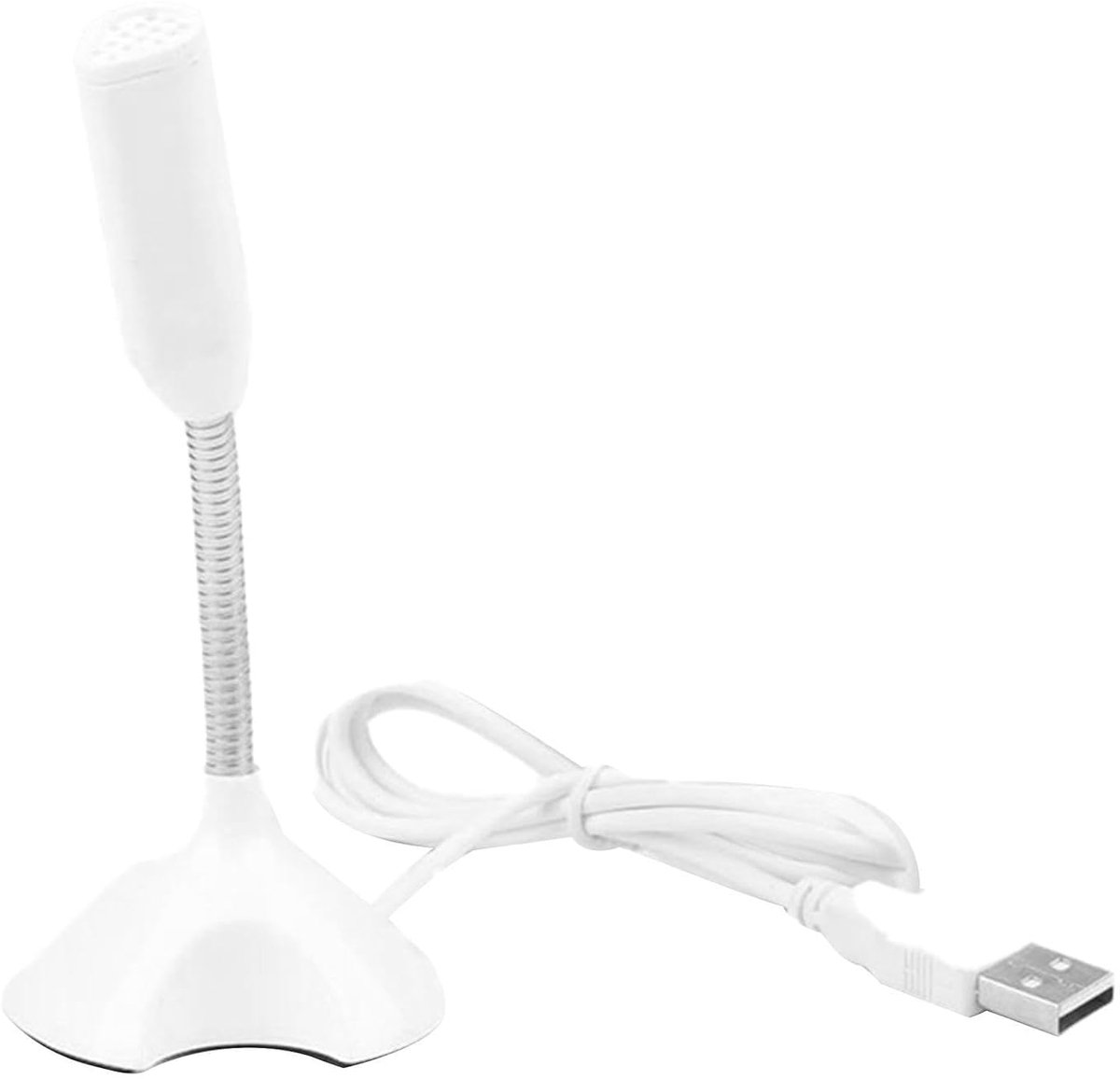 USB-condensatormicrofoon – USB-computermicrofoon (wit)