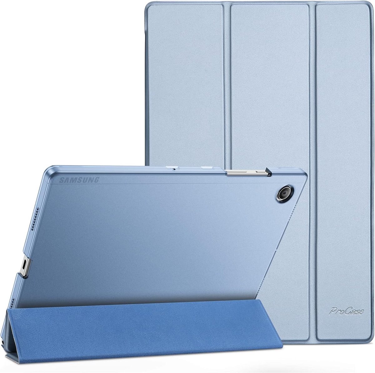 Trifold Beschermhoes voor Galaxy Tab A8 10.5-inch 2021 - Slimme Folio Cover met Transparante Achterkant en Schokbestendige Bescherming