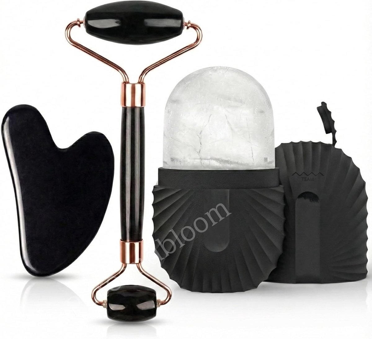 Gezichtsmassageset - Zwart - Cryotherapie en Natuurlijke Lifting - Voor Huidverzorging en Ontspanning