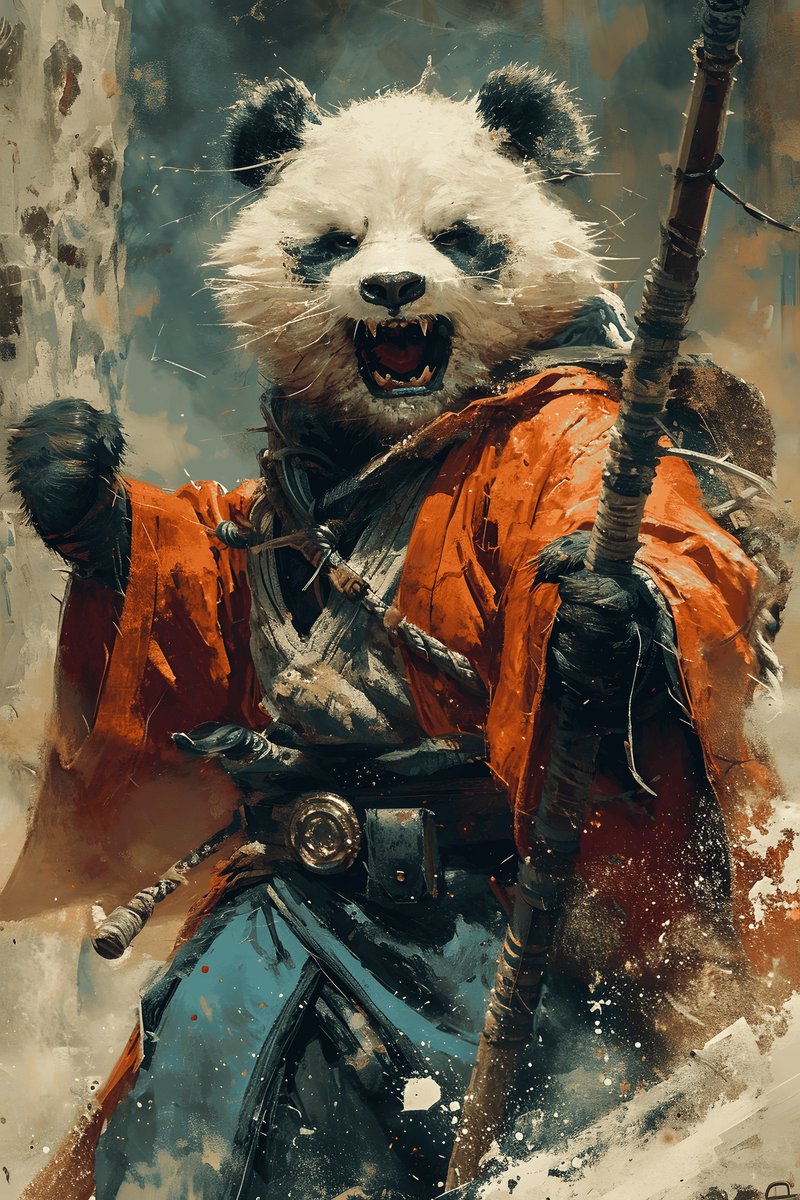 Panda Poster - Abstracte Kunst - Dieren - Wanddecoratie - posters - formaat 30x40cm - XS2091MT