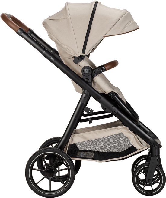 Qute Kinderwagen Q-Journey Taupe - Zwart Frame van Qute — afbeelding 5