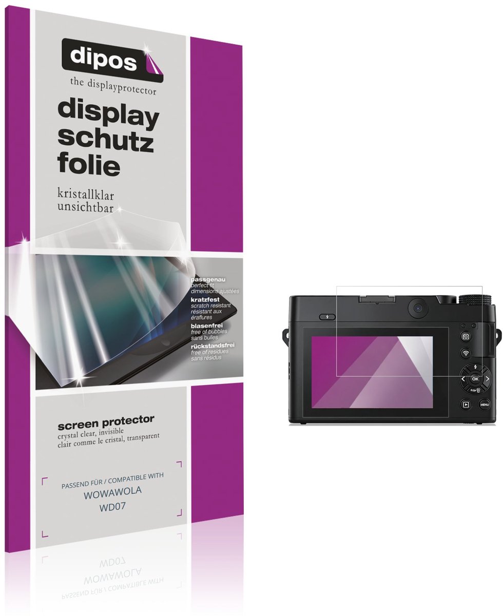 dipos – 4x Beschermfolie geschikt voor WOWAWOLA WD07 | Krasbestendige & heldere Screenprotector Ultra-Thin