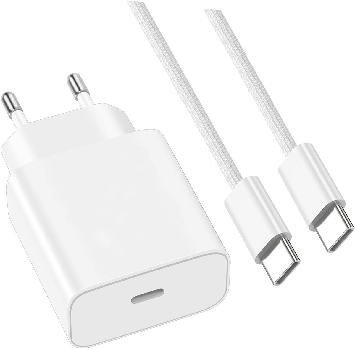 Oplader Voeding en Oplaadkabel Compatible with iPhone 16/16 Pro/15/15 Pro/15 Pro Max/17/17 Pro