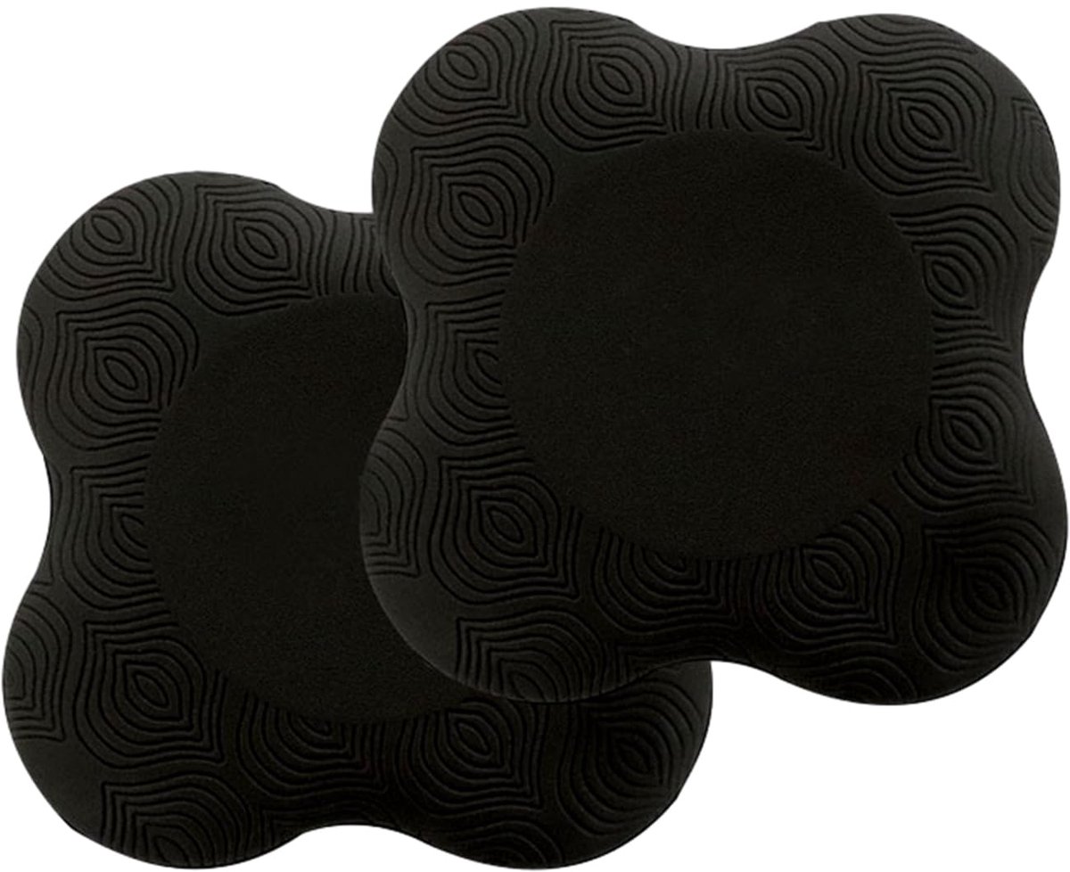 2 stuks yoga-kniebeschermers voor yoga, elleboog, antislip, voor pilates- en fitnessoefeningen, zwart - ShopVlot
