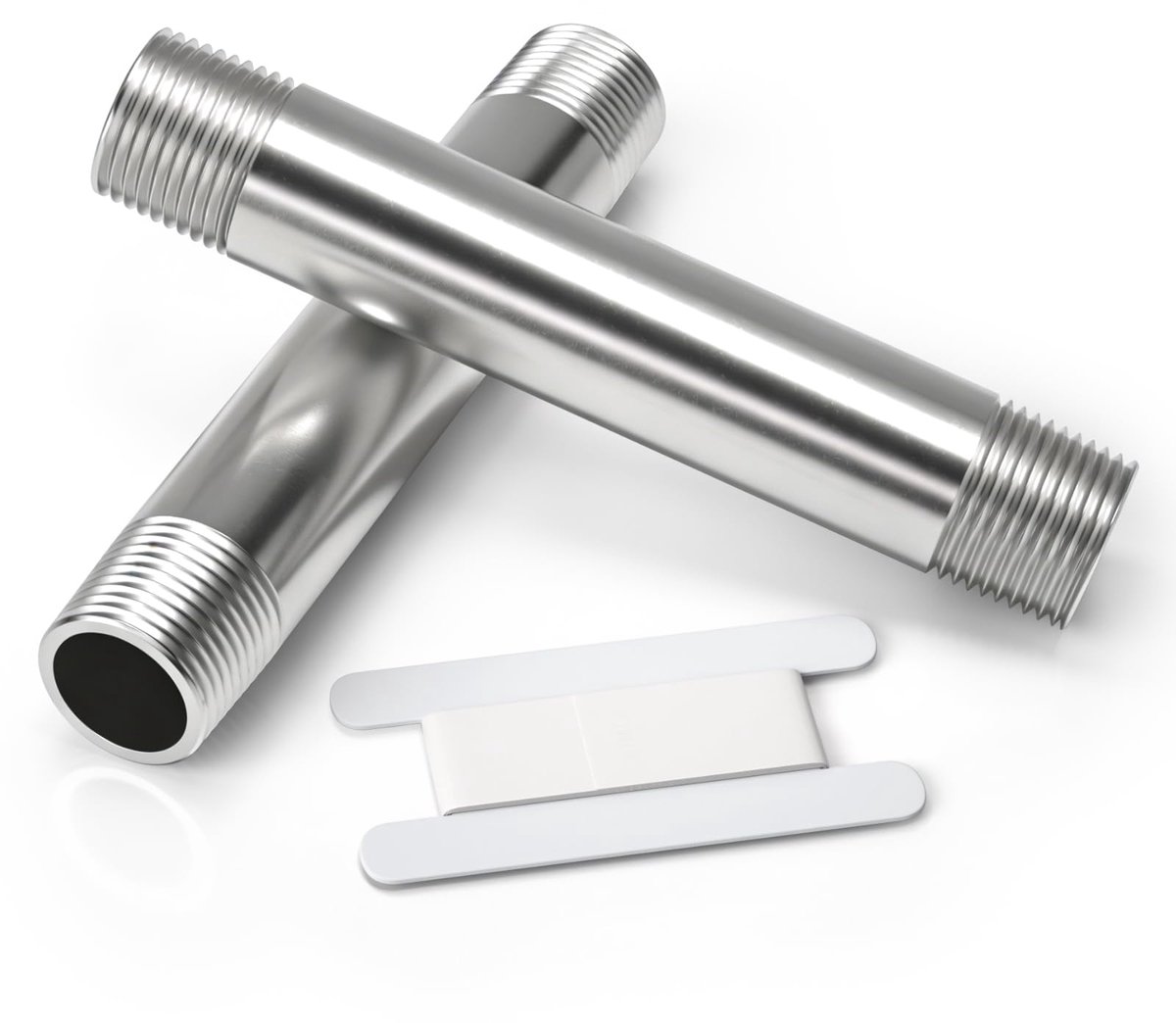 Bwintech 2 stuks 150MM 3/8" Male × 3/8" Male BSP Thread Stainless Steel 304 Extender Nipple gegoten pijpfittingen - ShopVlot