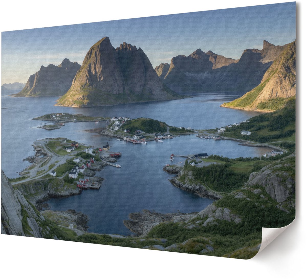 Coloray Polycanvas Wandposter - Winterlandschap, Fotografie - A4 - Roze Decoratie - Rechthoek - Wandkunstwerk - Woonkamer, Slaapkamer, Kantoor - Klassiek