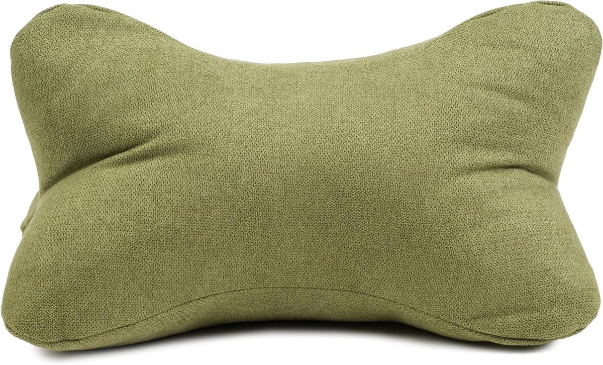 Leeskussen - Leeskussen met vulling - Comfortabel lezen - Zachte chenille kwaliteit - 40 x 25 cm - Groen