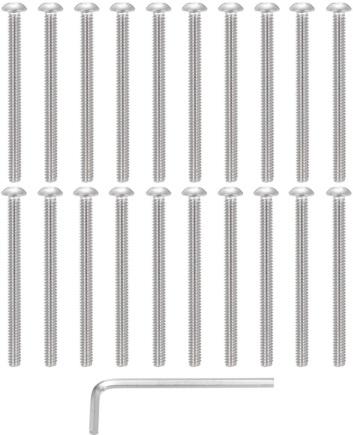 Schroeven #10 24 x 2-1/2" - roestvrij staal 304 - verzonken kop met zeskantschacht - 20 stuks - ServiceTopper