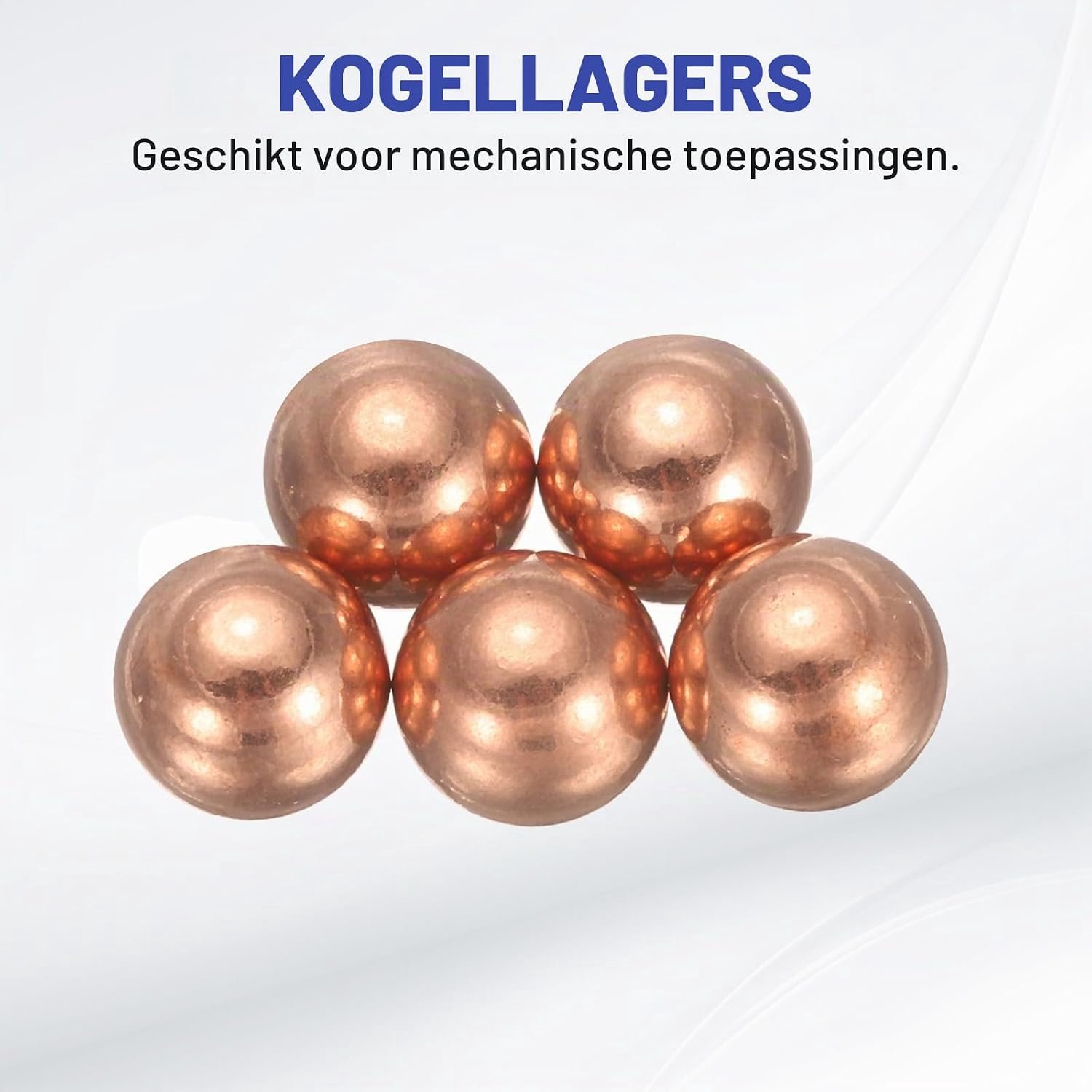 Kogellagerkogels 12 mm - T2-koper - Precisie G200 - Voor machines en DIY - 5 stuks - ServiceTopper