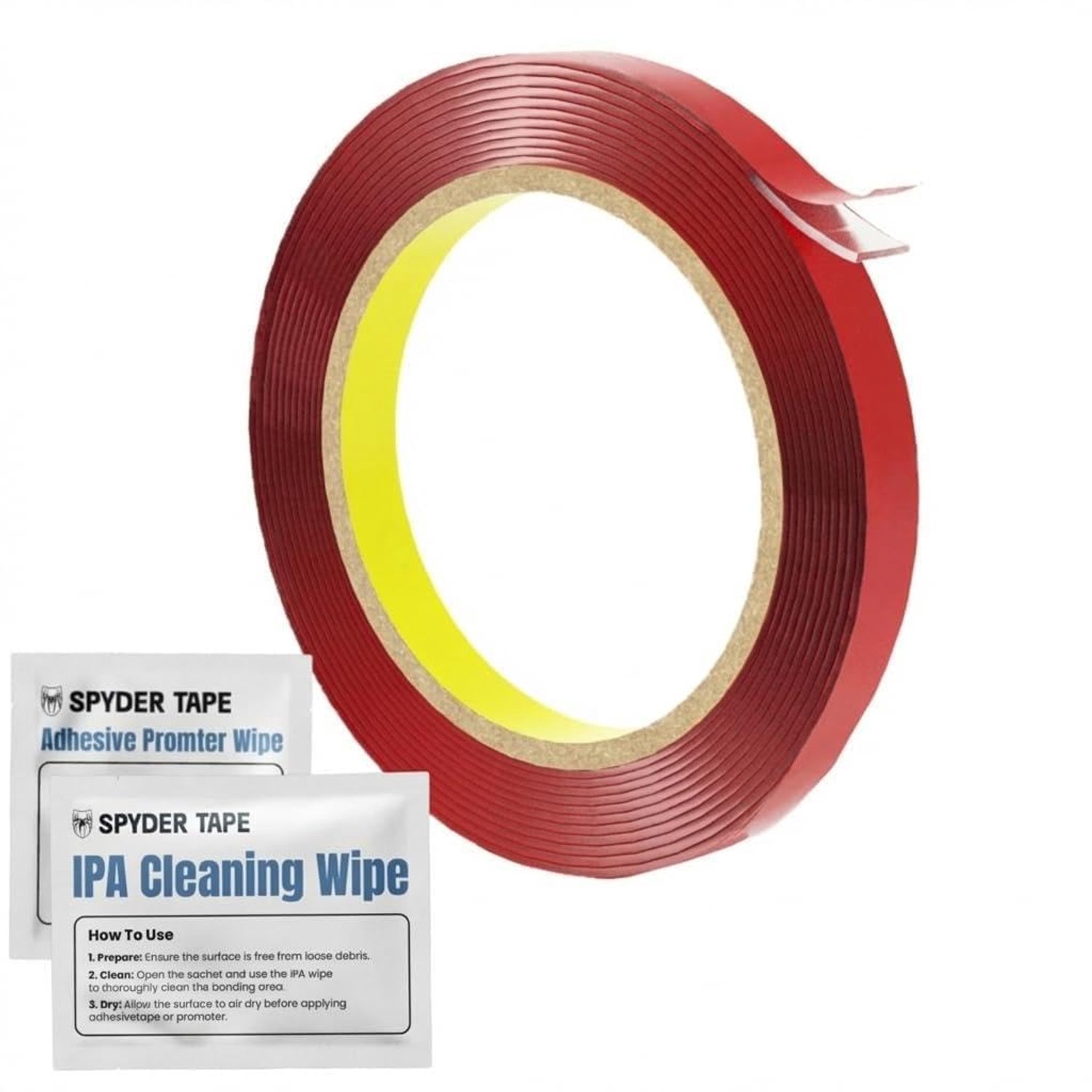 dubbelzijdig transparant acrylband 10 mm x 3 m - sterke montagetape - onzichtbaar en weerbestendig - Vemera