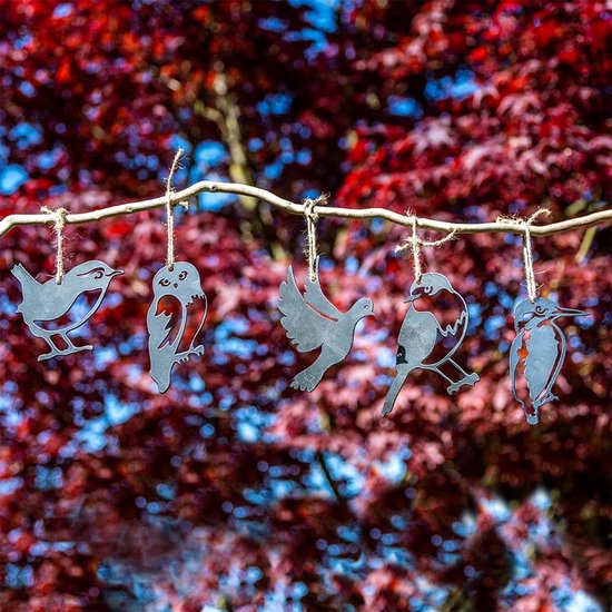 Metal Silhouettes Mini Vogelset van Esschert Design — afbeelding 3
