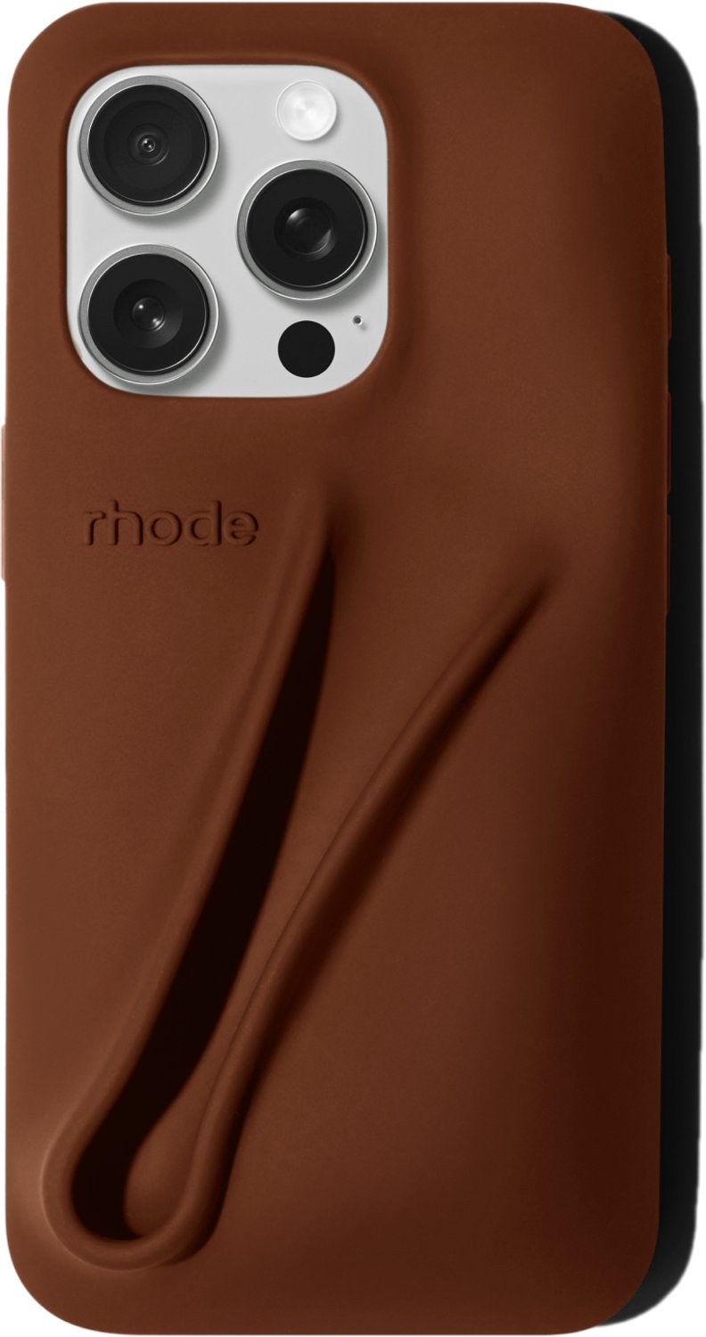 Rhode - Lip Case - Siliconen telefoonhoesje met lip-houder - iPhone 15 Pro - Bronze