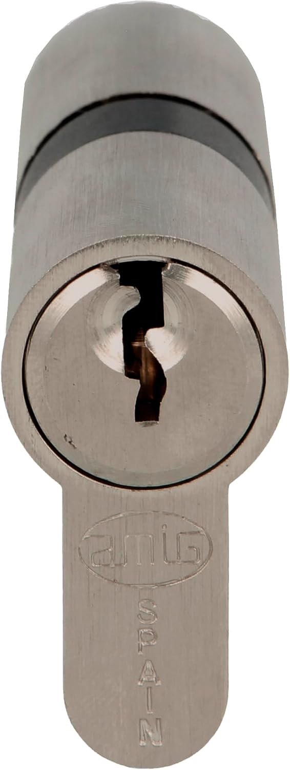 veiligheidscilinder 60 mm - mat messing - 15 mm nok - extra inbraakbescherming - m-winkel