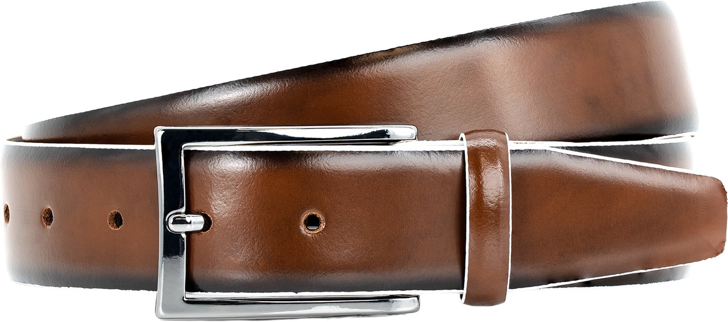 LINDENMANN leren heren riem - bruin
