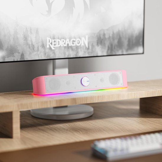 Soundbar Desktop - USB Voeding 4 Watt - 25,2 cm Breed - Kunststof - Voor Computer En TV — afbeelding 3