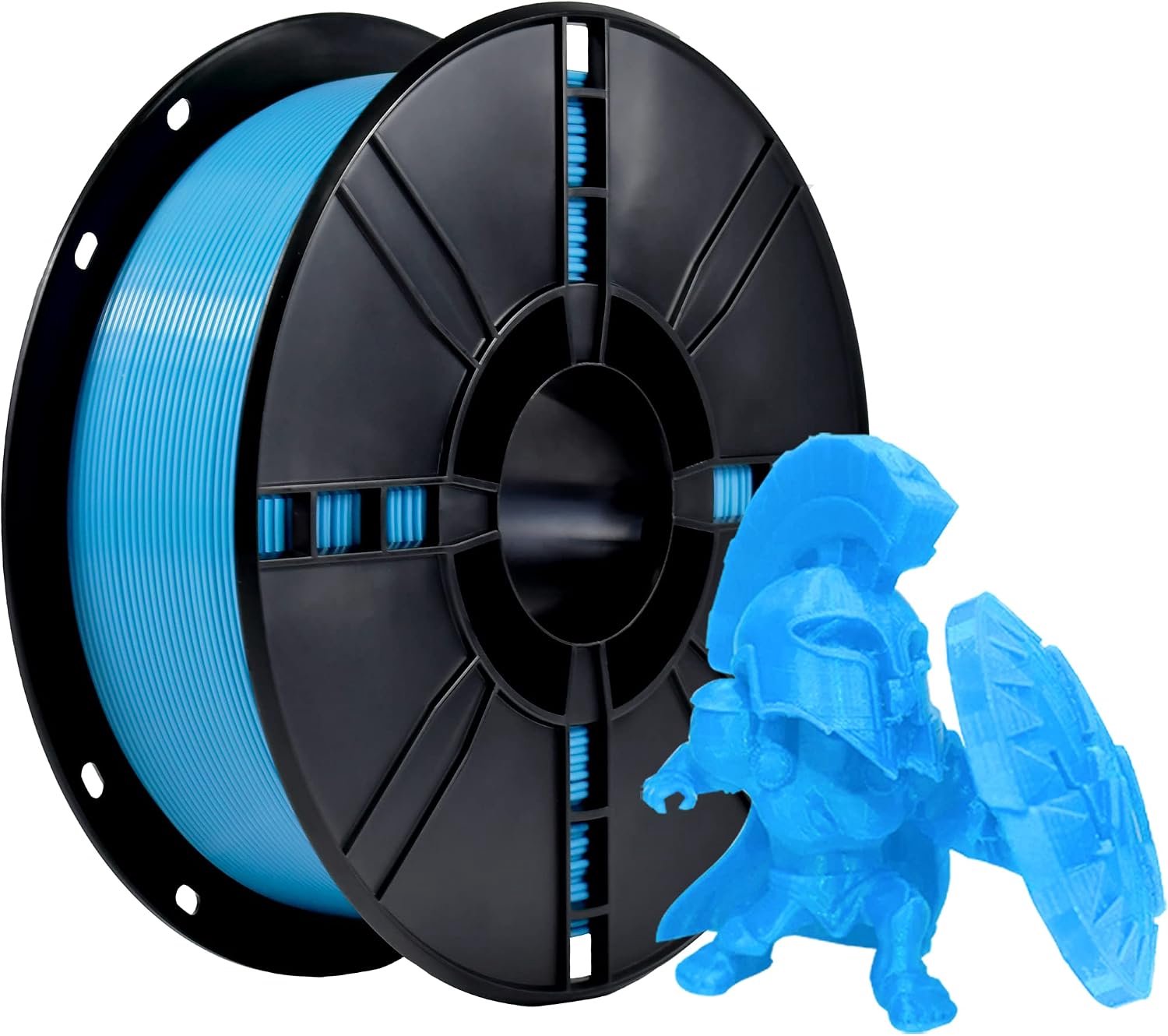 3D filament 1.75mm - lichtblauw PLA Plus - dimensionale nauwkeurigheid +/- 0.02 mm - 1 kg coil - Vemera