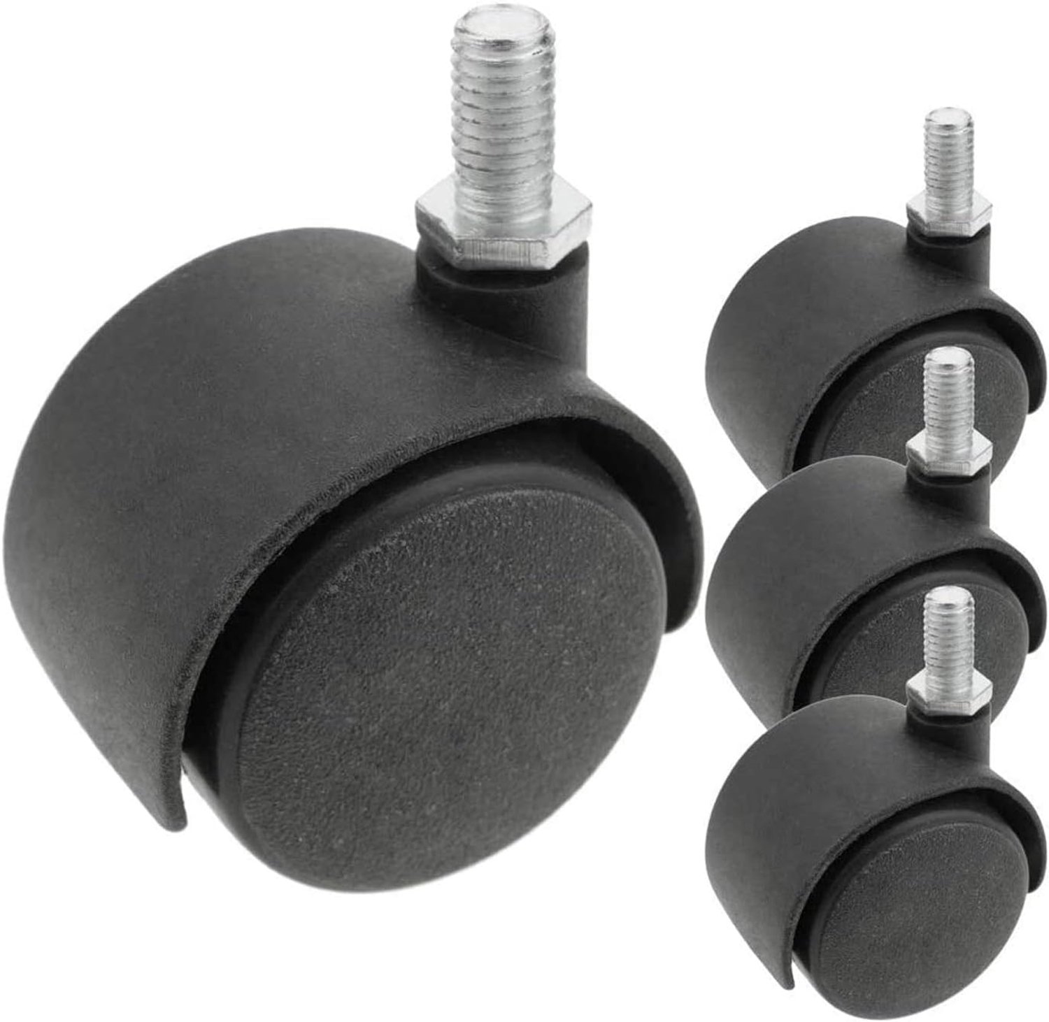 zwenkwielen 40 mm - set van 4 - draaibaar - ideaal voor meubels - m-winkel