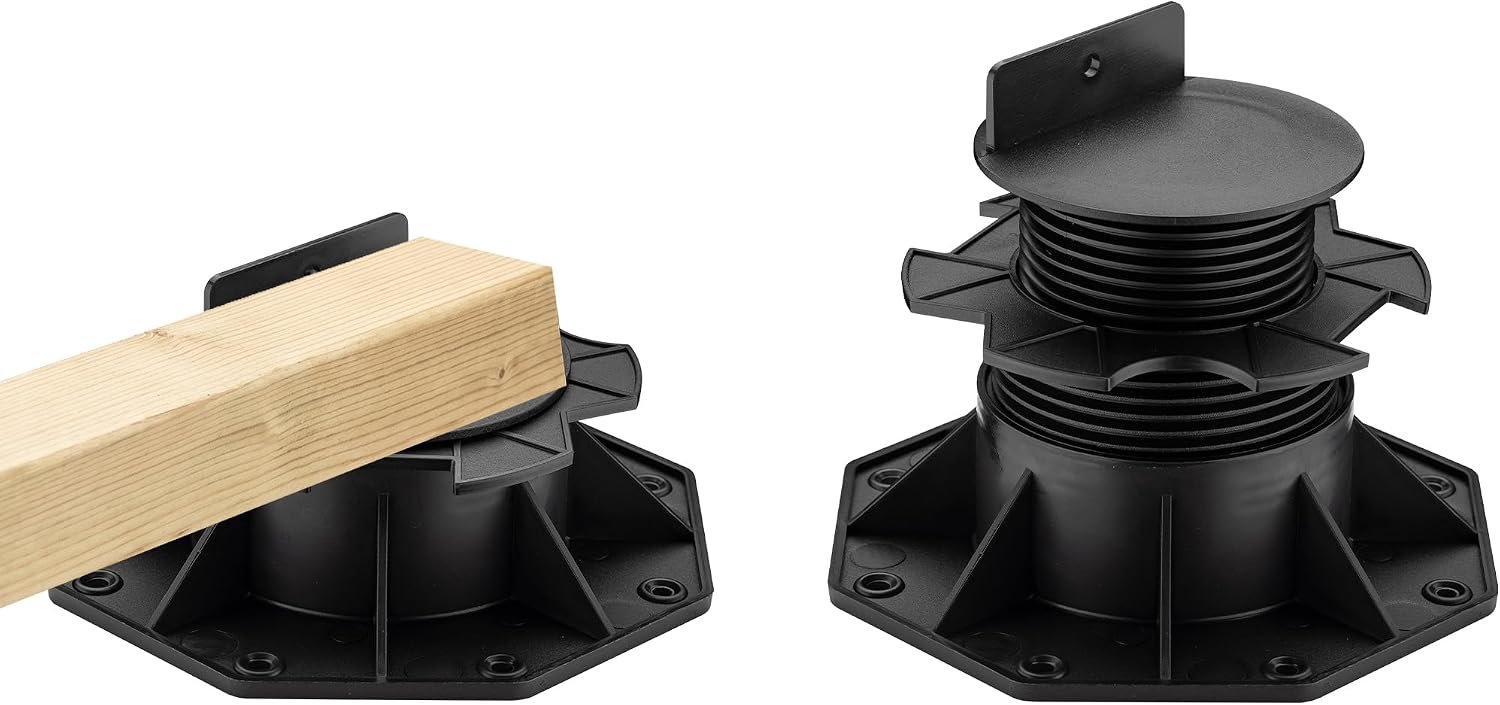 Vloerdrager 60-128 mm - verstelbaar - draaglast tot 2700 kg - ideale basis voor terrassen en vlondervloeren - m-winkel