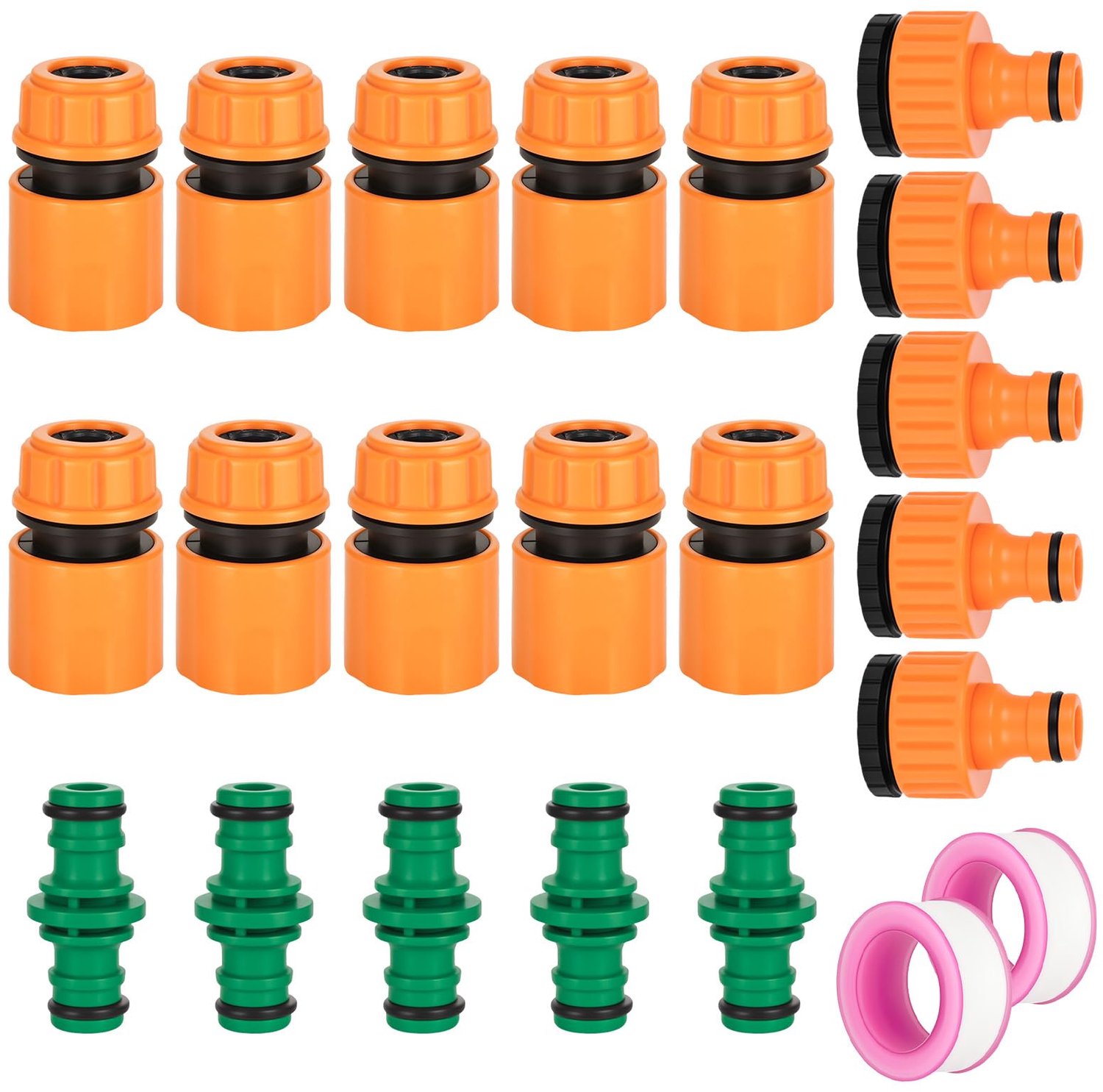 Set van 20 Tuinslang Koppelingen en Fittingen