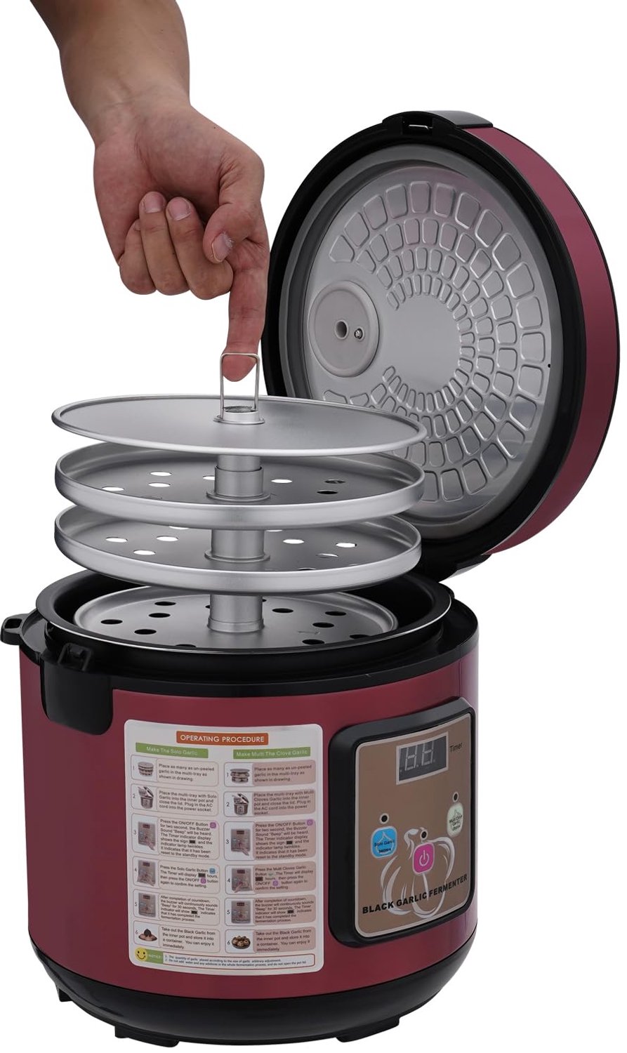 Zwarte knoflookfermenter 5 liter - Volautomatische fermentermachine