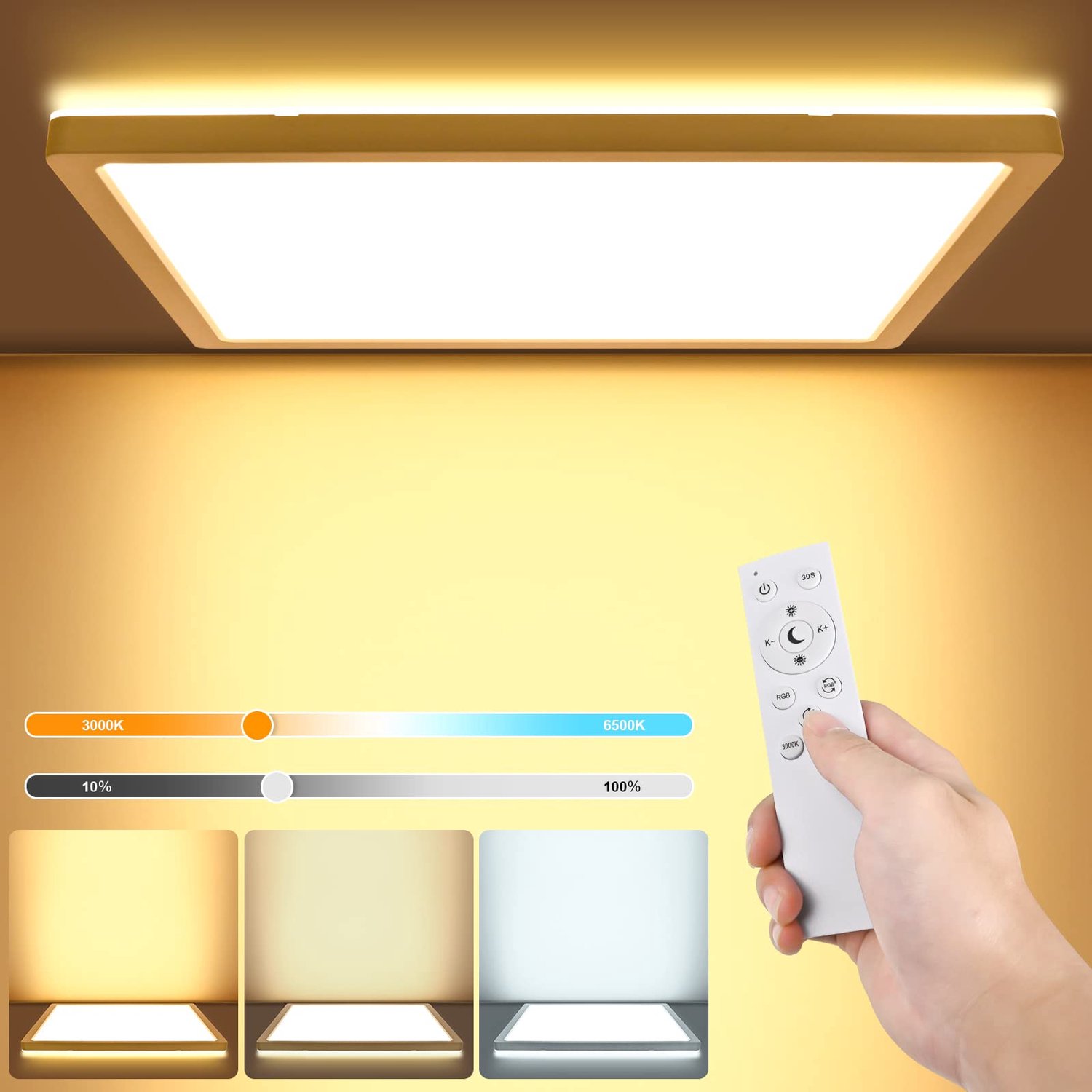 Dimbare LED Plafondlamp met Afstandsbediening