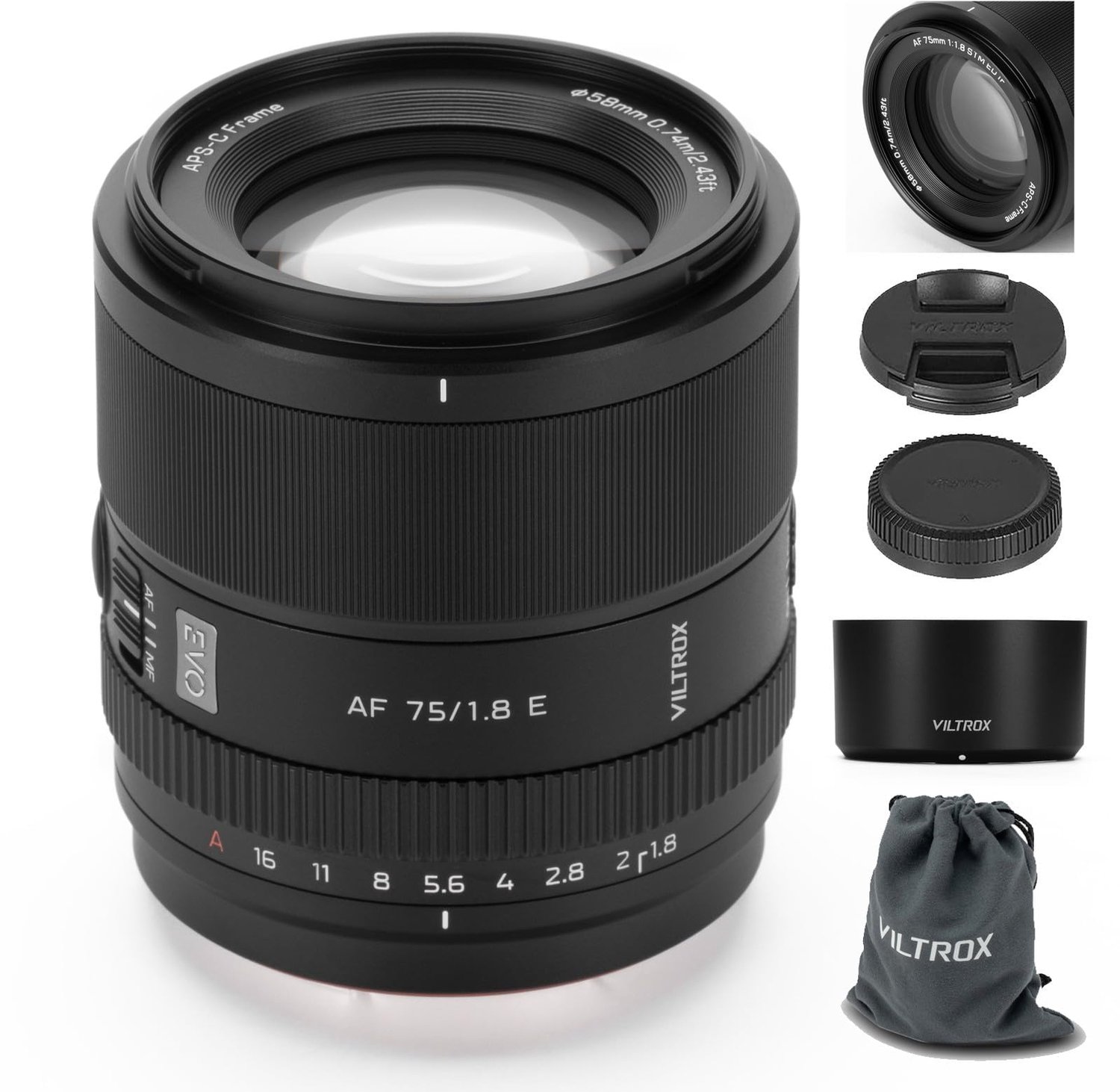 75mm F1.8 Evo Lens voor Sony E-Montuur