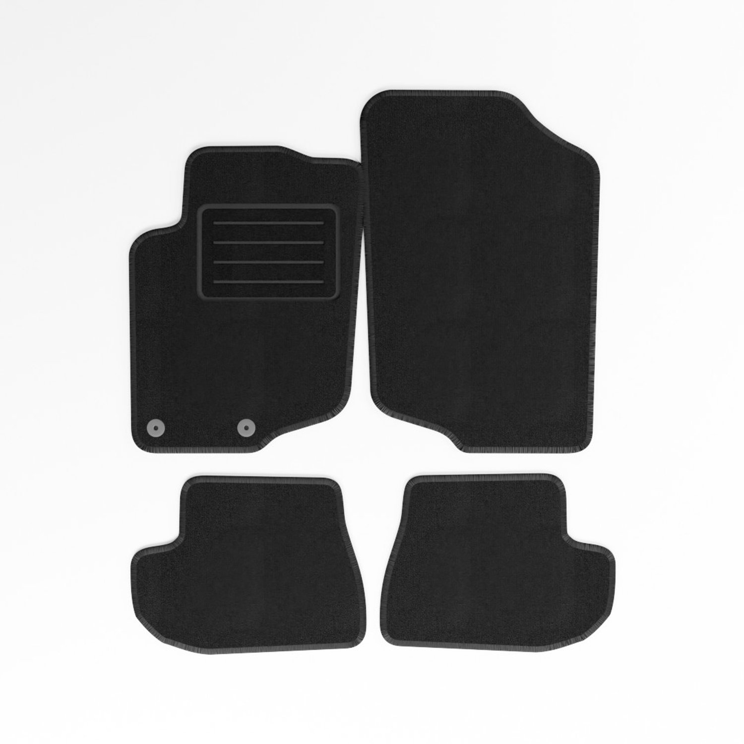 Mats4all | Naaldvilt automatten passend voor Peugeot 207 CC 2007-2014 | Antislip | Met versterking | 4-delig | Automatten | Mattenset