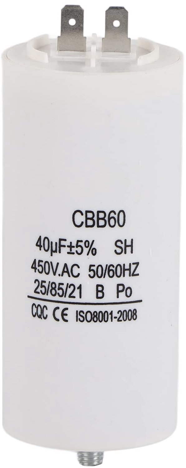 Startcapacitor - 40 Microfarad - Hoge isolatieweerstand - 450 Volt - Geschikt voor wasmachines - Compact ontwerp - Lange levensduur