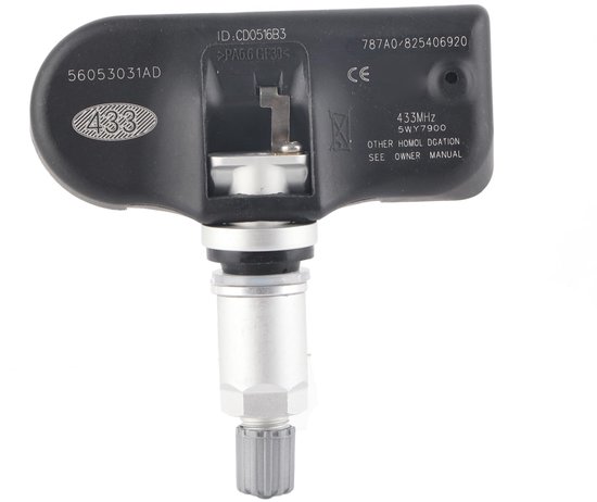 Bandenspanningsmeter Geschikt voor meerdere modellen - Bandenspanningsmeter voor auto - Bandenspanningsmeter TPMS - ABS-kunststof - 1 stuk - Fabrikantnummer 56053031AD - Bandenspanning Sensor