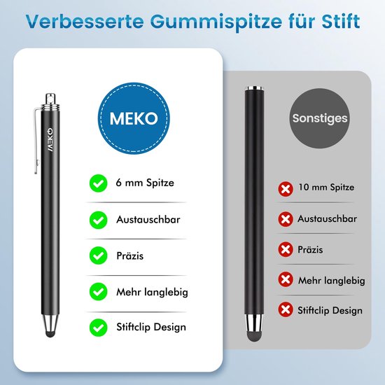 Set van 10 Capacitive Touchscreen Pennen met 20 Vervangtips — afbeelding 2