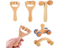 Massage Set van 5 Houten Maderotherapy Tools