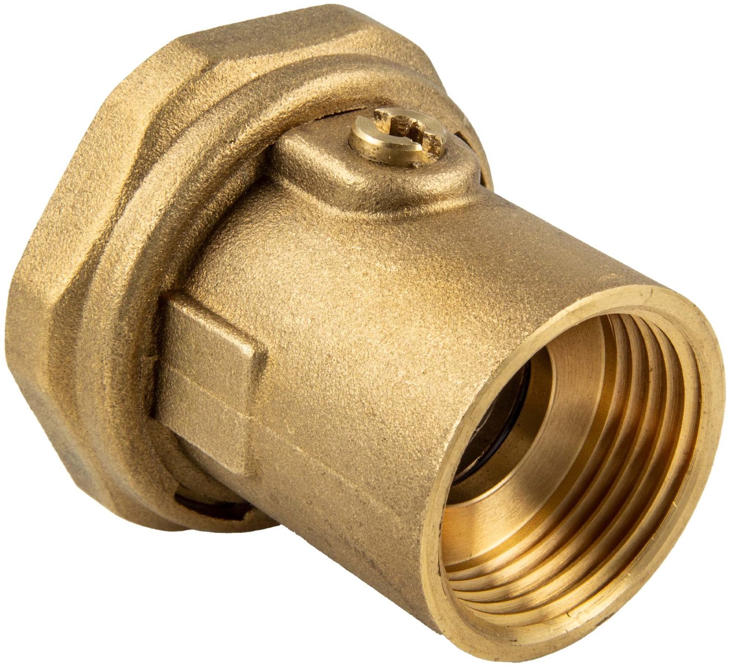 Pomp Kogelklep met Interne Schroefdraad Rp 1 Inch en Wartelmoer Rp 1 1/2 Inch