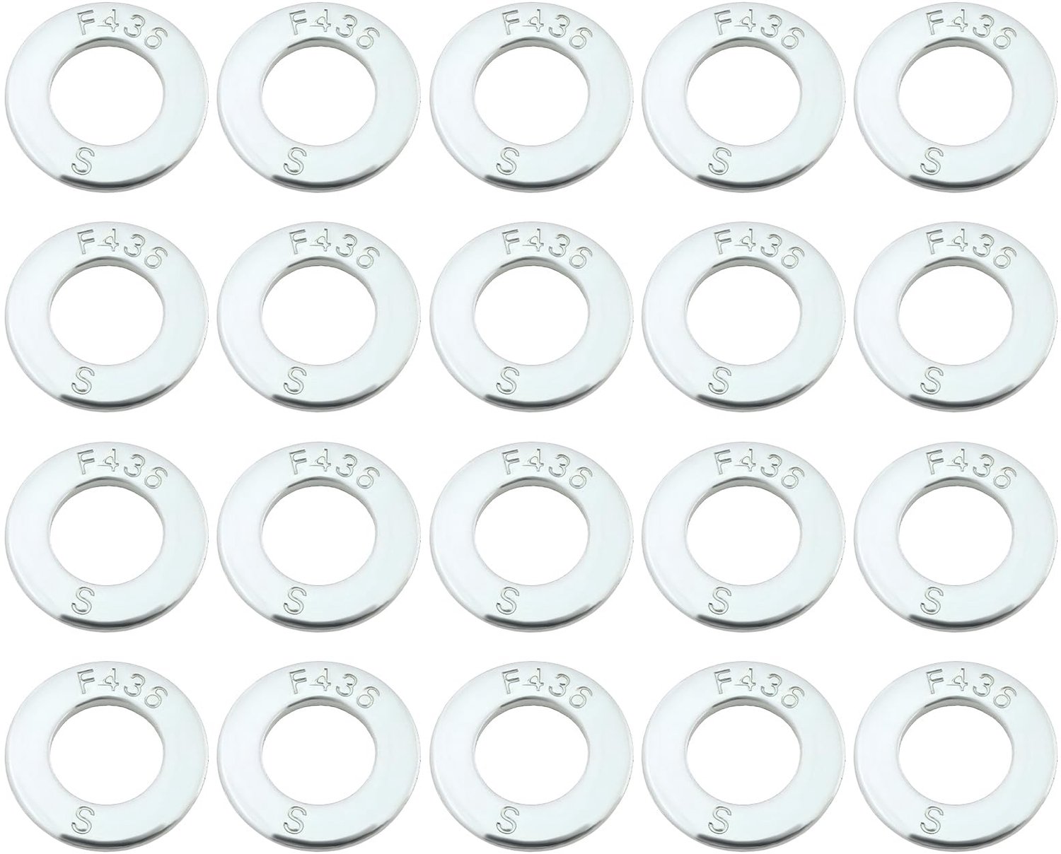 Platte Wasmachines 20 Stuks - Extra Dikke - Zink Geel - Staal 38-45HRC - Voor Industriële Hardware - Bevestiging en Versterking - Bevestigingsschijf