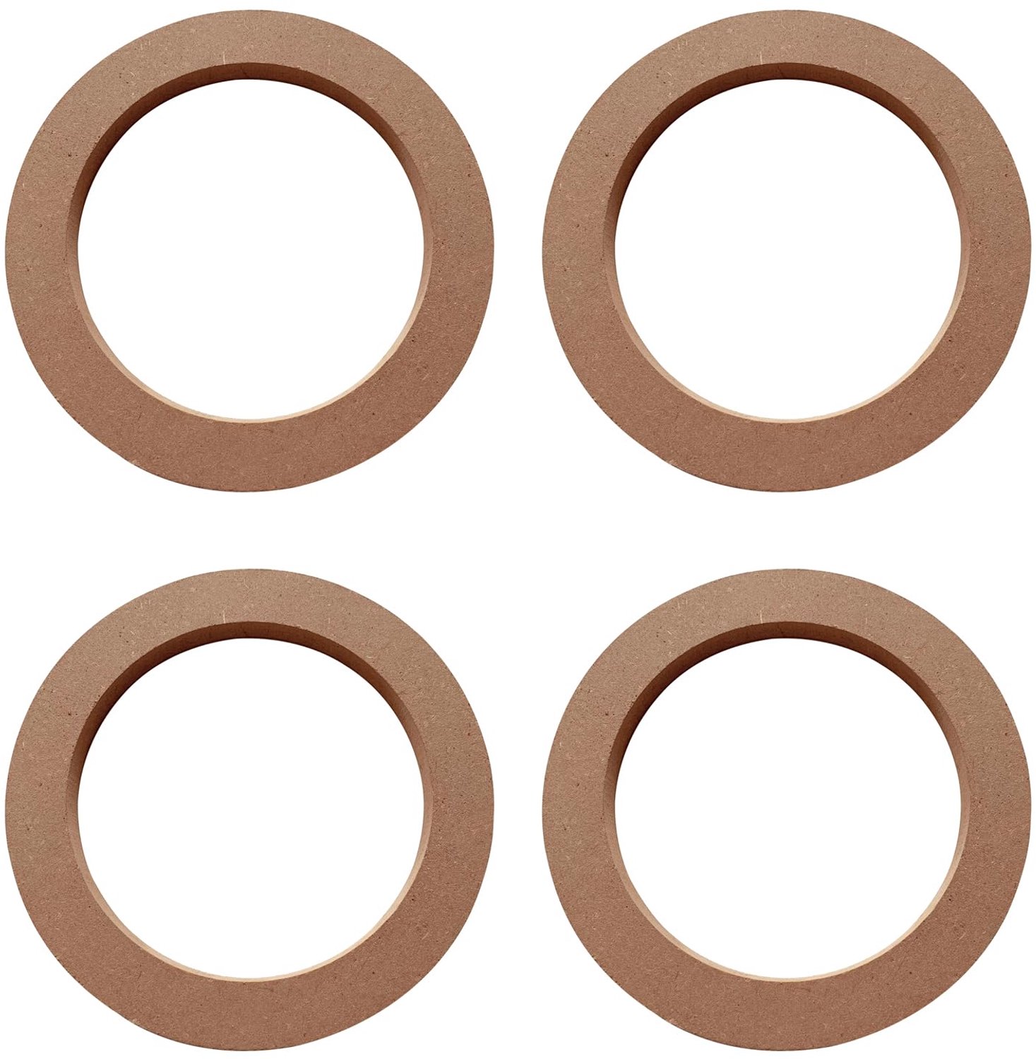 Set van 4 MDF Speaker Ringen voor 6.5 Inch Autospeakers