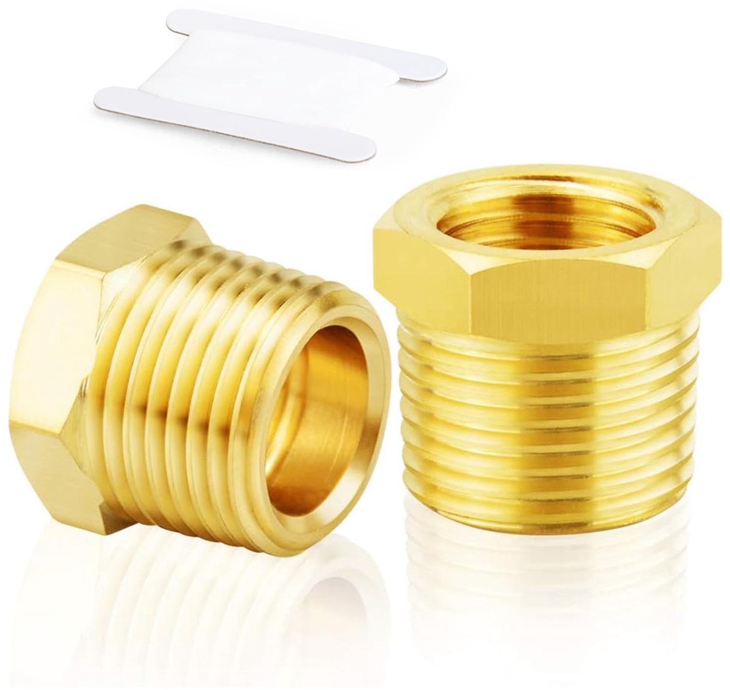 2 Stuks Messing Hex Bushing Adapter voor Pijpen