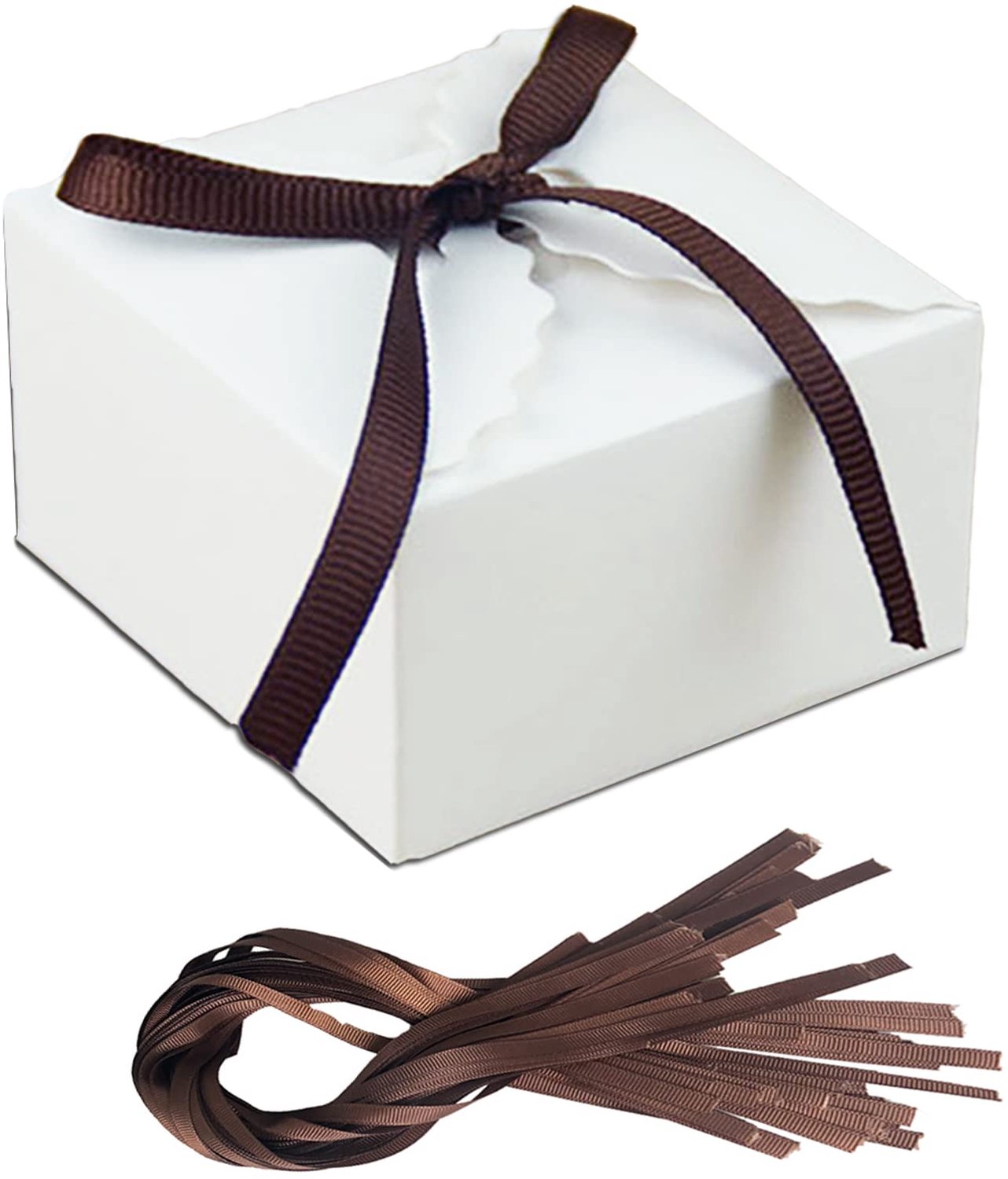30 Stuks Kraft Papieren Cadeau Dozen met Bruine Strik
