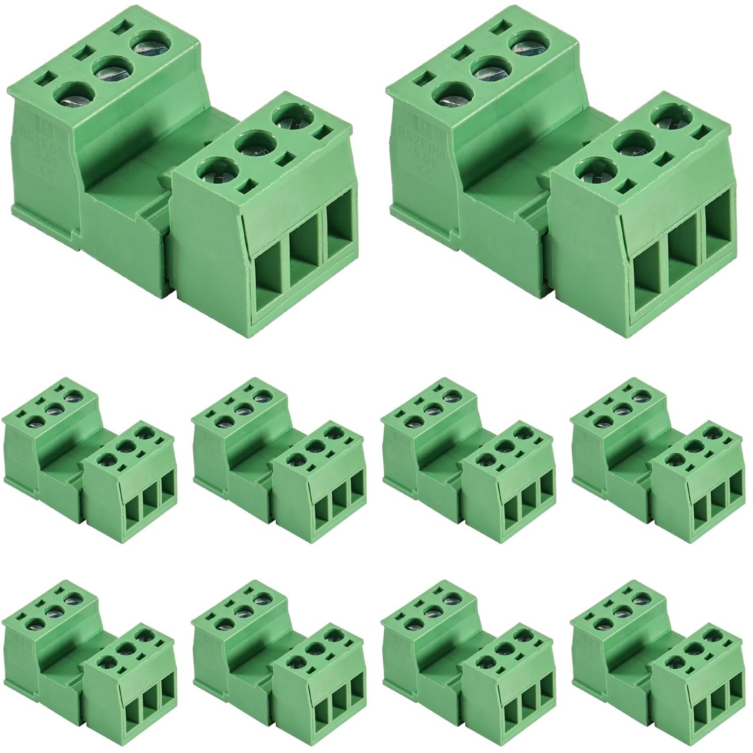 10 Pairs 3-Pin Schroef Terminals voor Verbindingen