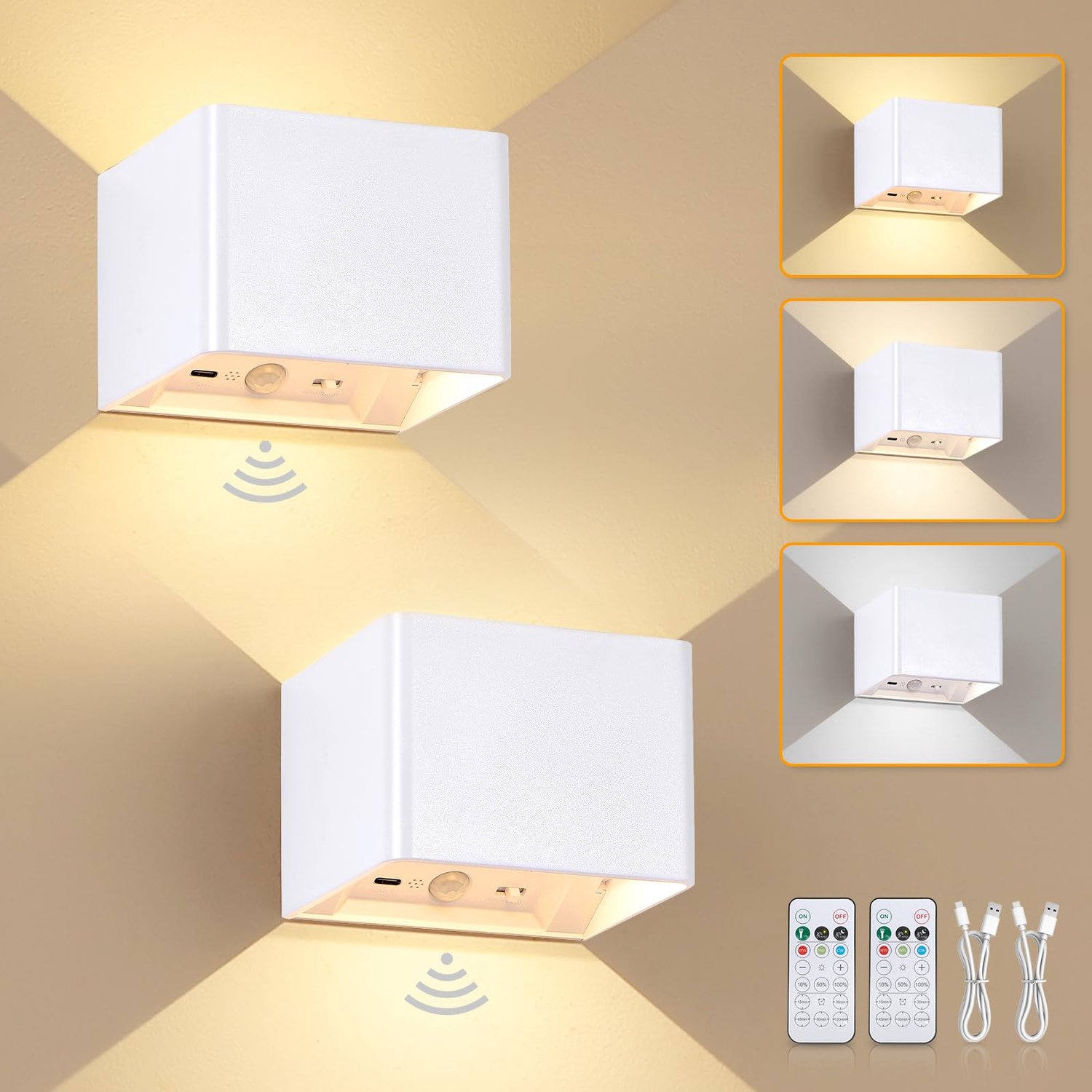 Draadloze Wandlamp met Bewegingssensor en Oplaadbare Batterij