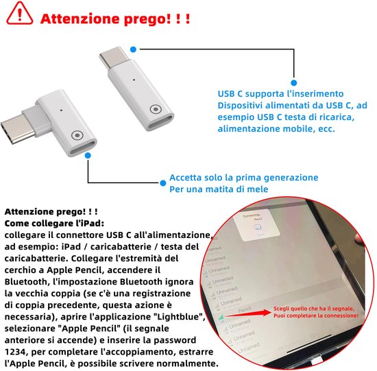 Lightning naar USB-C Adapter voor Apple Pencil 1e generatie (2 stuks) — afbeelding 5