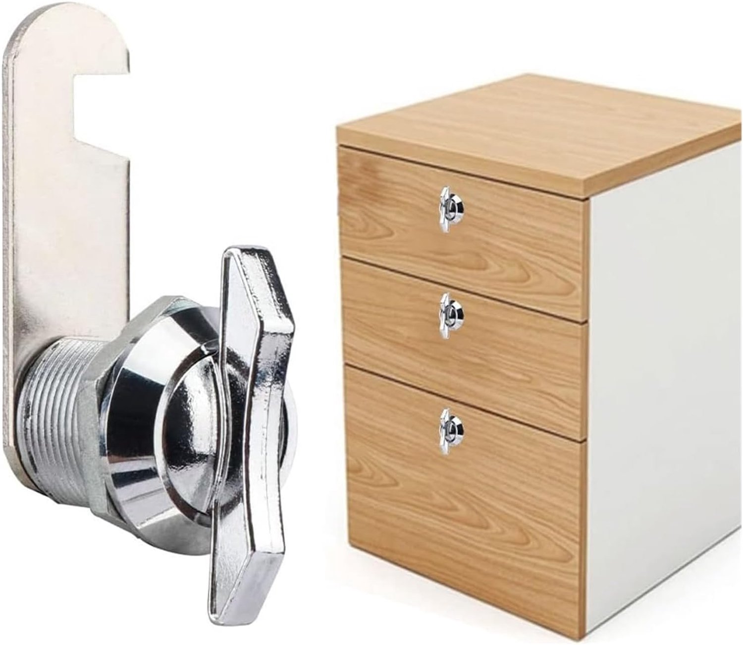 Zerodis slot zonder sleutel voor universele zinklegering Cams-draaibaar Cam Lock voor brievenbusvitrine - Homevero