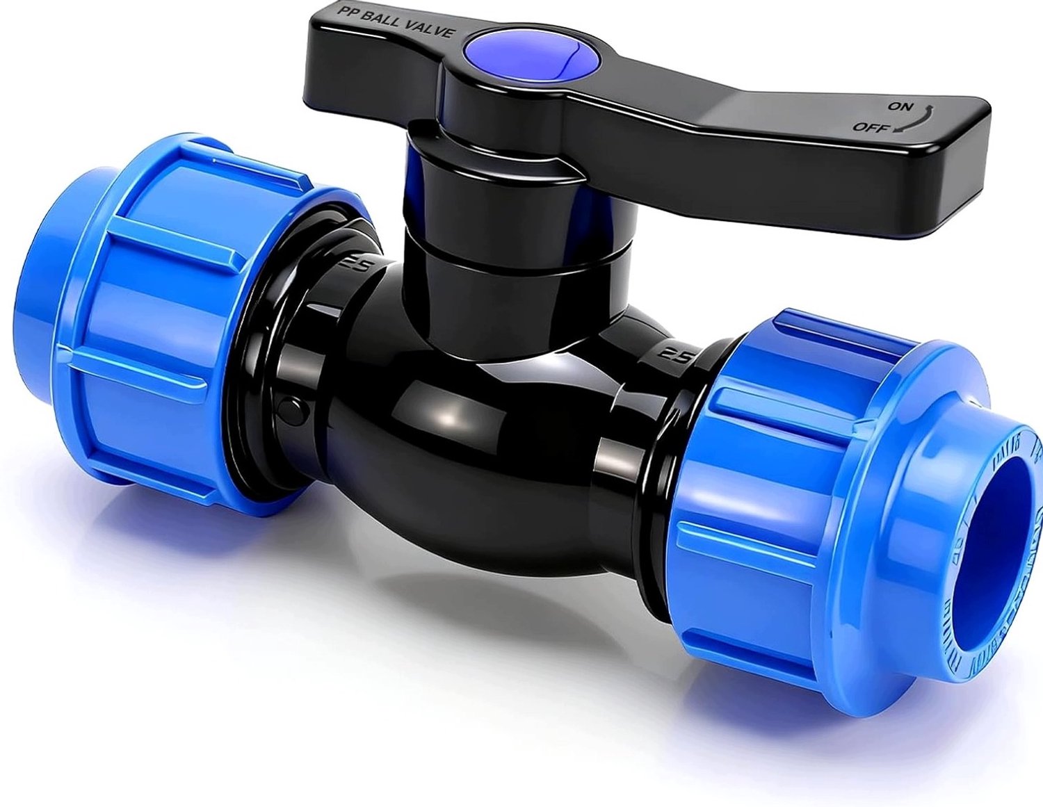 Merkloze Kogelkraan Koppeling 25mm Polypropyleen voor Waterleidingen