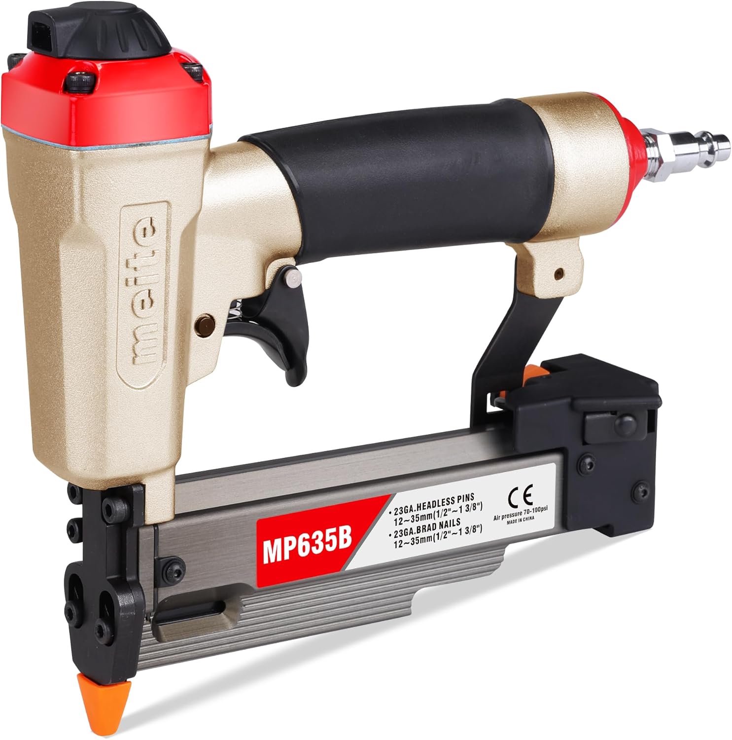 meite MP635B Pneumatic Nail, Pneumatic 23 Gauge Pin Nail, Air Micro Pin Nail Gun, Fits 12mm to 35mm 23 Gauge Pin - ShopVlot
