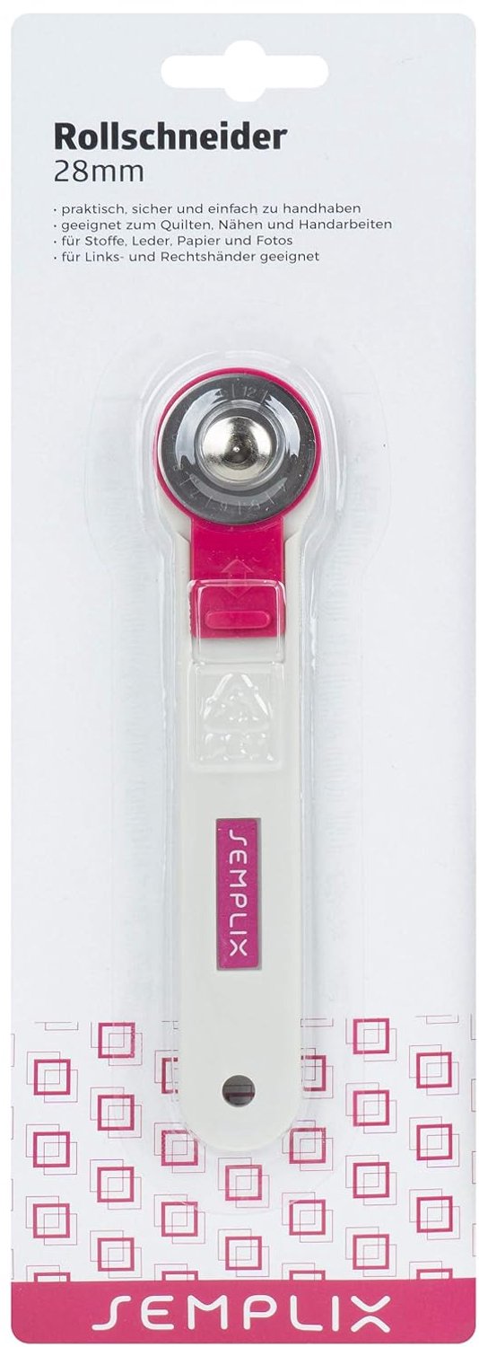 Mini snijder 28 mm - roller cutter voor knutselen - met bladbescherming - ideaal voor naaien - Vemera