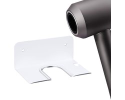 Linkidea Wall Mounted Hair Dryer Holder, Screw-On Stand for Bathroom Compatible with Dyson Supersonic Origin, Supersonic Nural (White)