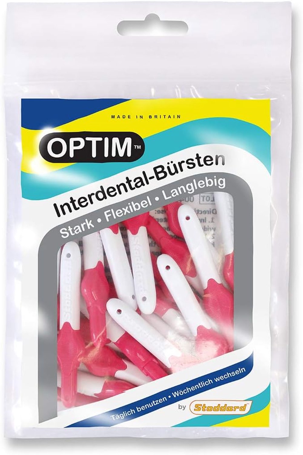 OPTIM Interdental Brushes Pack of 16, Pink 0.4mm Size 0 - ShopVlot