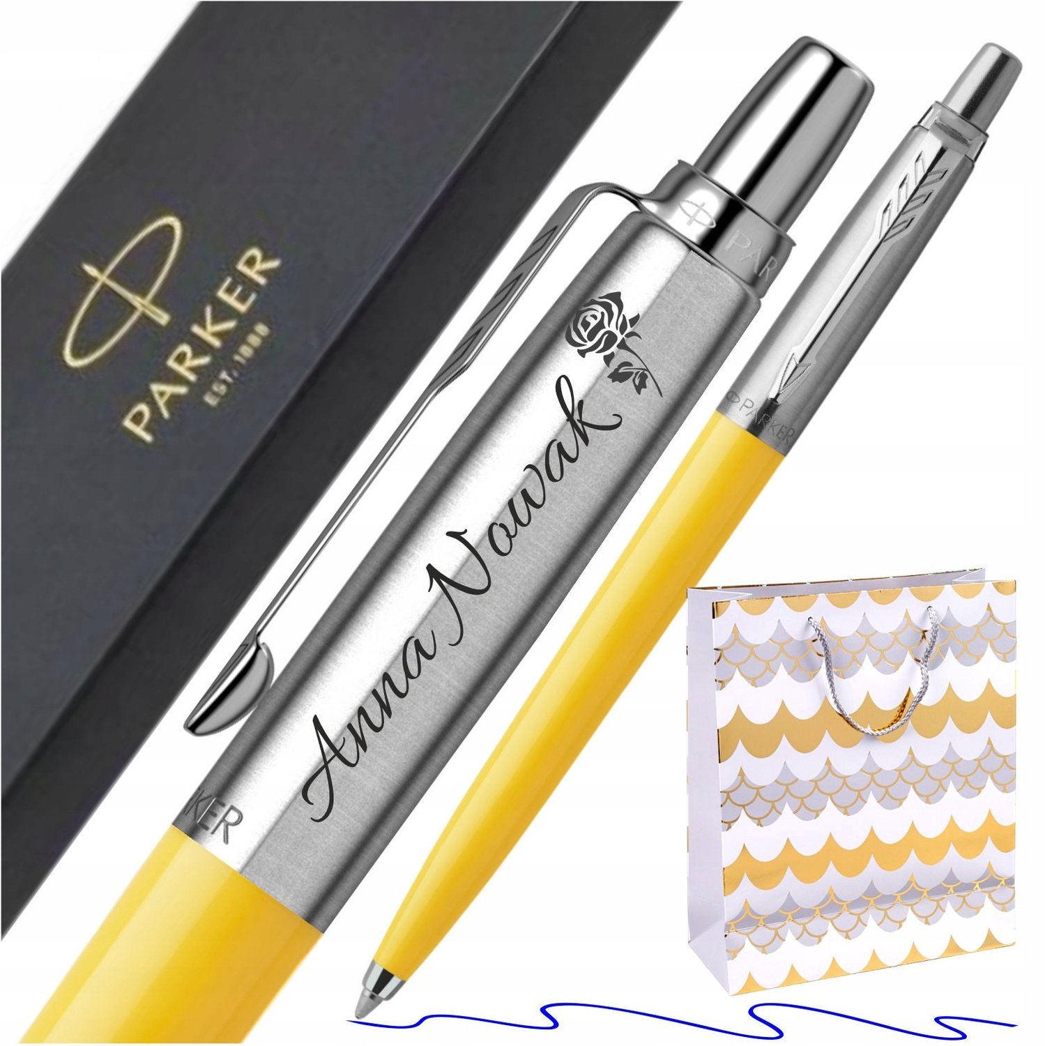 Parker Jotter Originals Geel CT Pen met Gravure & Cadeautas