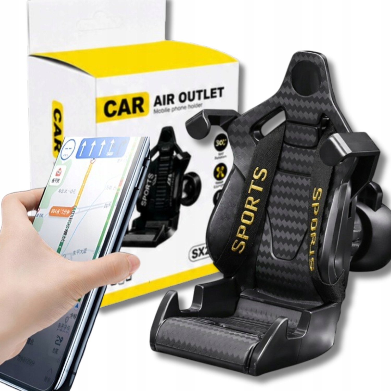 Auto Telefoonhouder voor Luchtrooster - Sportief Design