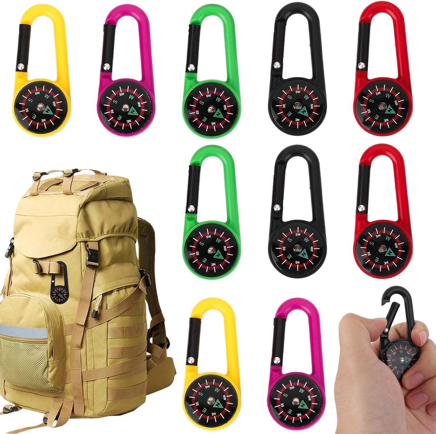 Mini Kinderklokken met Mousqueton ABS Sleutelhouder Set van 10 - ShopVlot