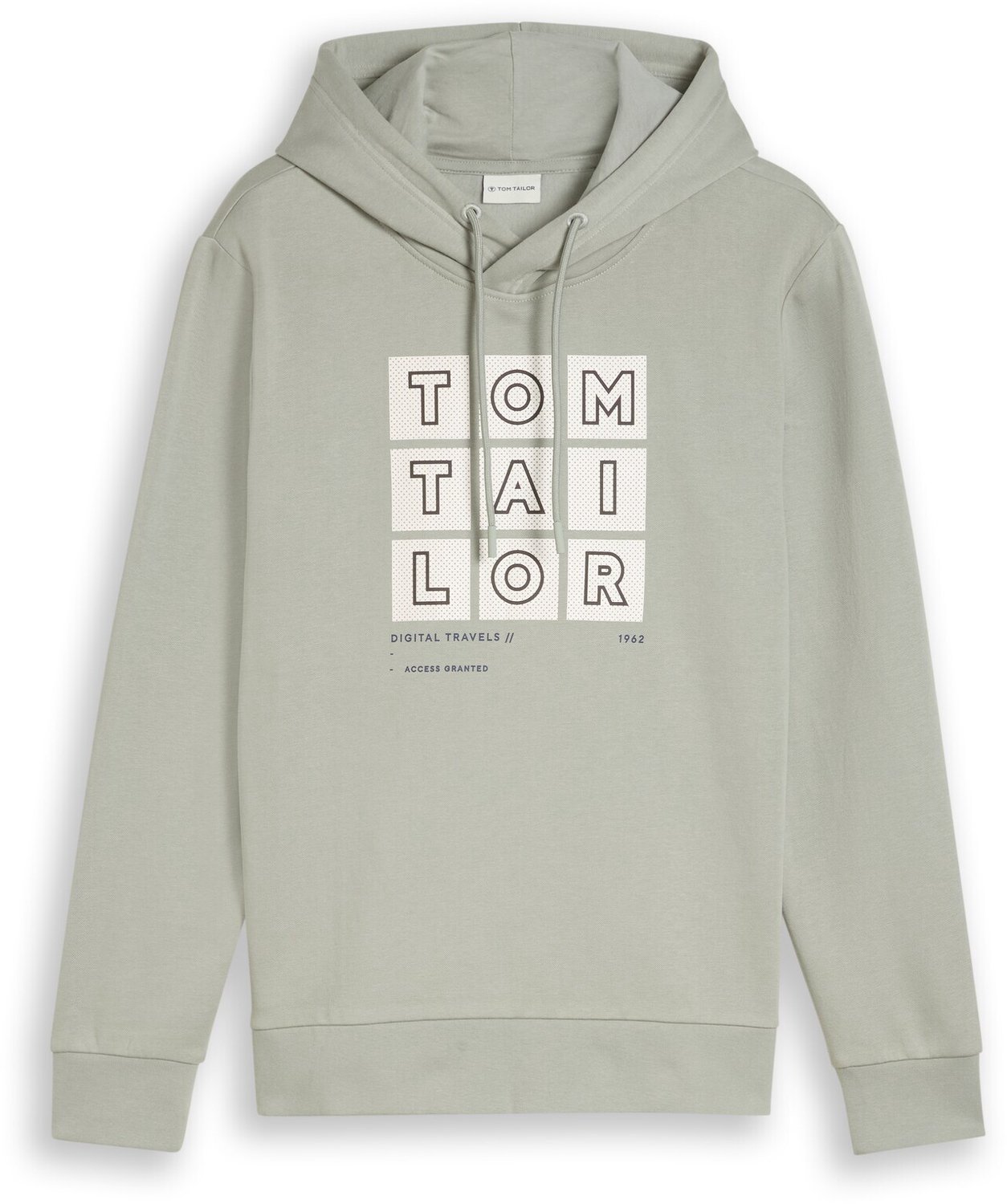 Tom Tailor - Hoodie met print - Maat M - iron mint